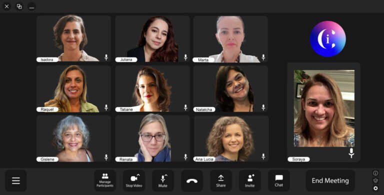 Ui Ux Template For Laptop, Desktop And Phone. Video Meeting Ui For 13 Users. Modern Style With New Buttons
